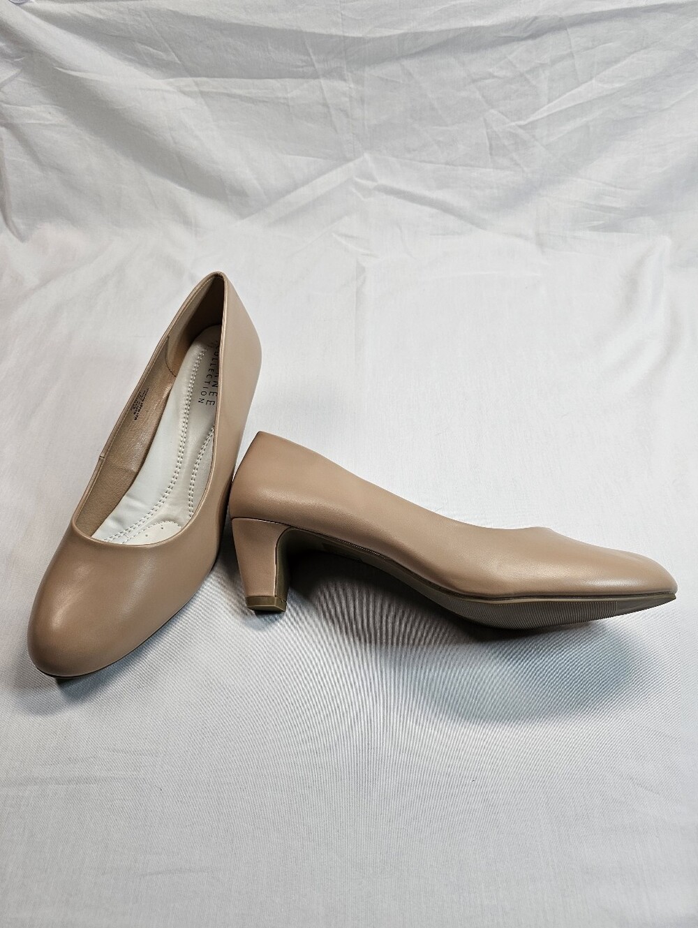 Journee Collection Taupe Mid Heel Pumps